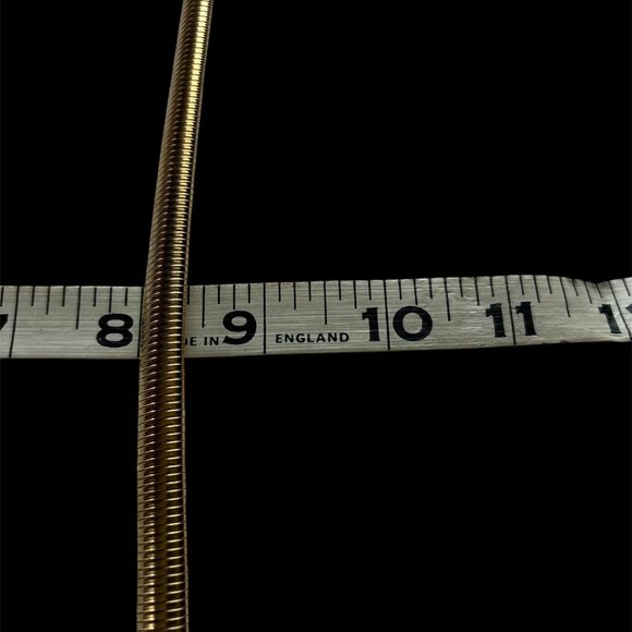 Vintage Gold brass Snake/Omega Loop Hook Buckle Women's Belt 1980-1990's - Picture 5 of 5